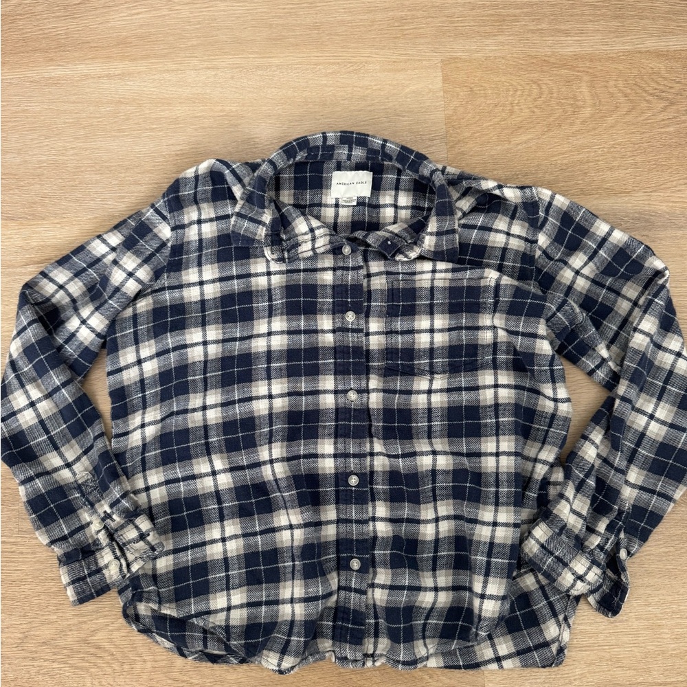 AE Plaid Shirt - Blue